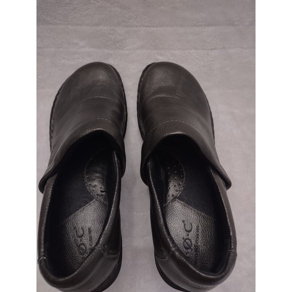 BOC By Born Women's Leather Comfort Clogs Nursing Career Metallic Grey Sz8 - Picture 8 of 10